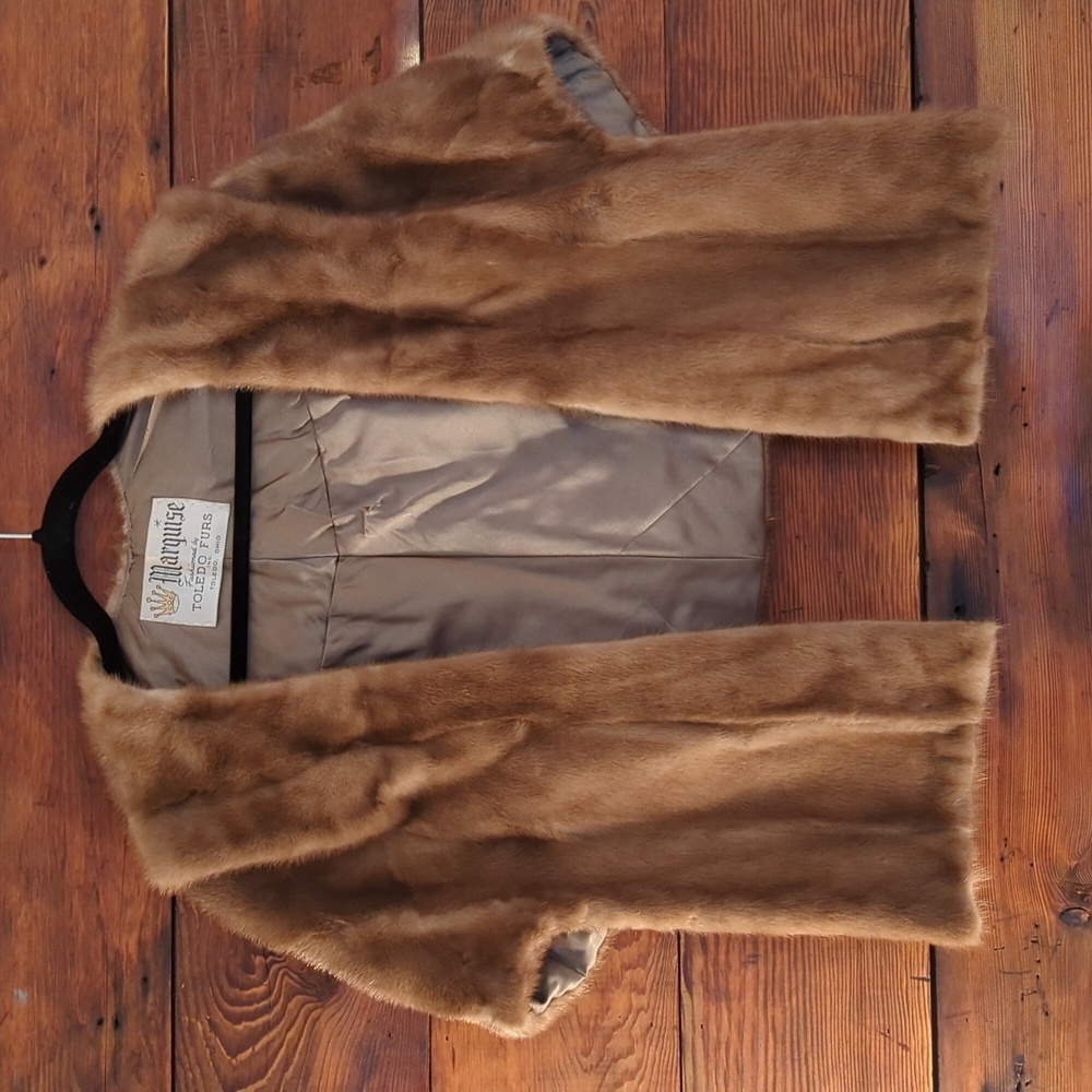 Vintage Marquise Brown Real Fur Jacket